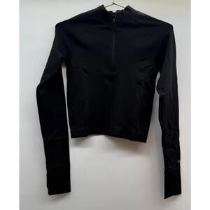 DSG Momentum 1/4 Zip Seamless Long Sleeve Top Black Size Medium